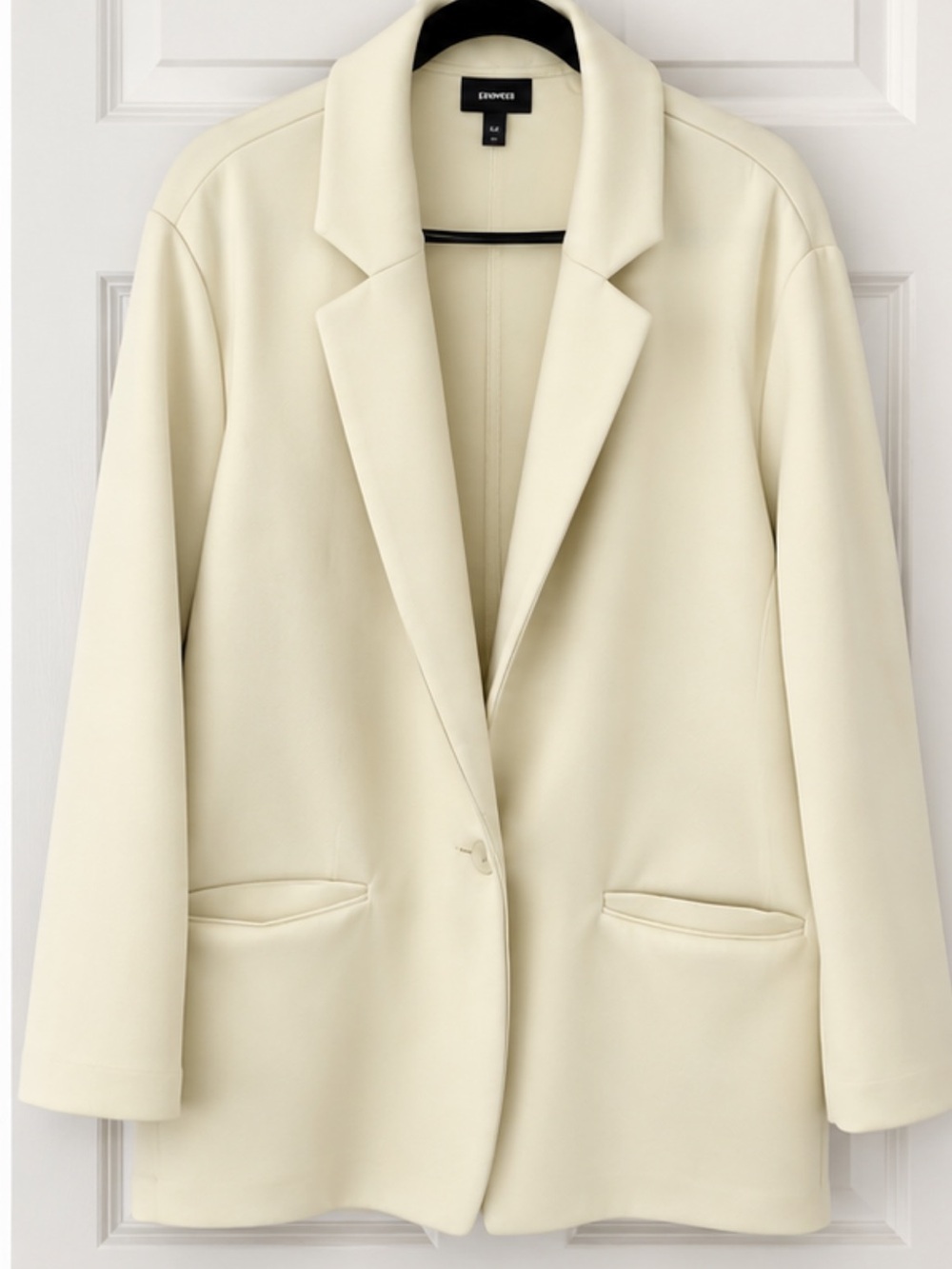 Express Pale Green Single-Button Notch Lapel Blazer